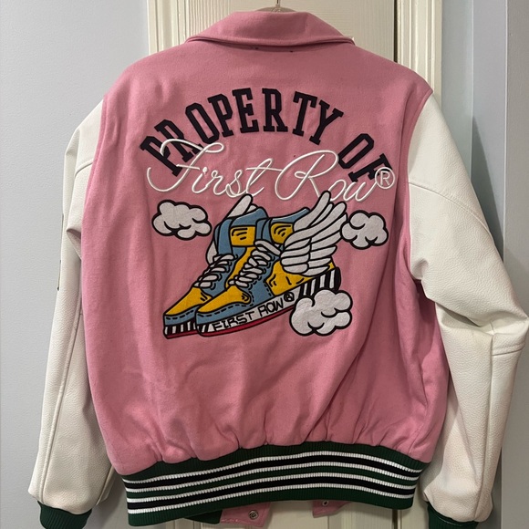 🏆 SALE 🏆 Swankaposh First Row leather varsity jacket-size medium - Picture 8 of 13